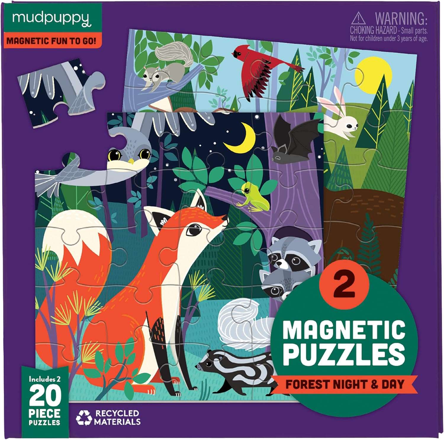 Mudpuppy - Forest Night & Day Magnetic Puzzles - Image 2