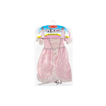 Melissa & Doug Princess Role Play Costume Set (3 pcs)- Pink Gown, Tiara, Wand