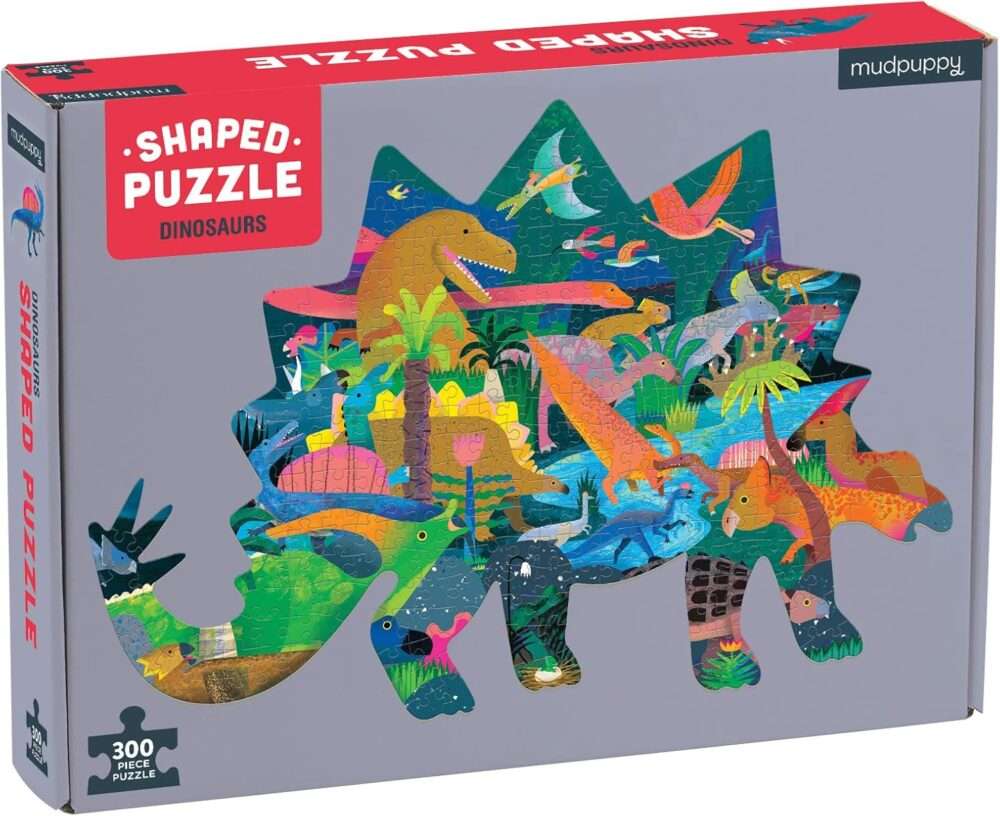 Mudpuppy - Dinosaurs Shaped Scene Puzzle - 300 Piece - Image 3