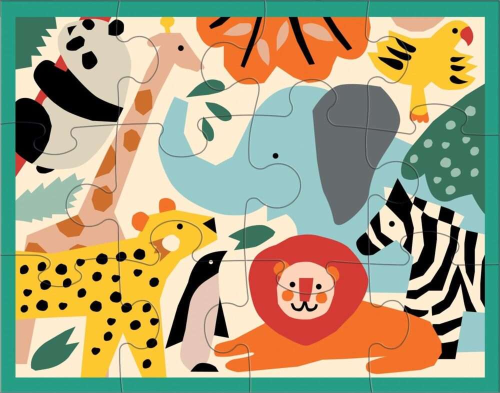 Mudpuppy - Zoo Animals Pouch Puzzle -12 Pieces - Image 3