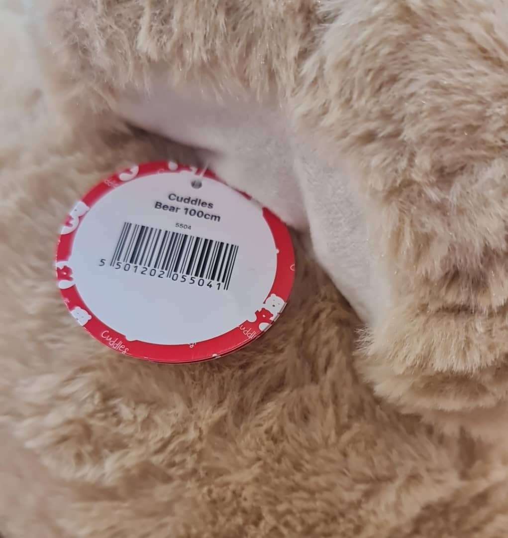 Cuddles 100cm - Bear Soft Toy - Image 3