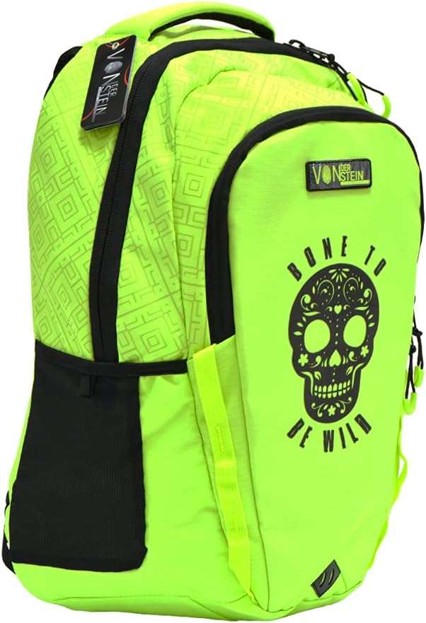 VONDERSTEIN NEON GREEN 2 COMPARTMENT BACKPACK 18" - Image 3