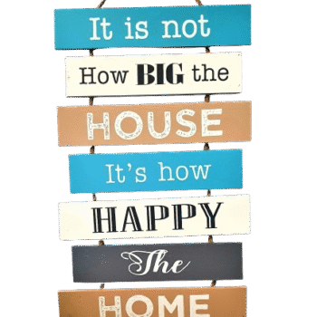Happy The Home - Hanging Wood Decoration