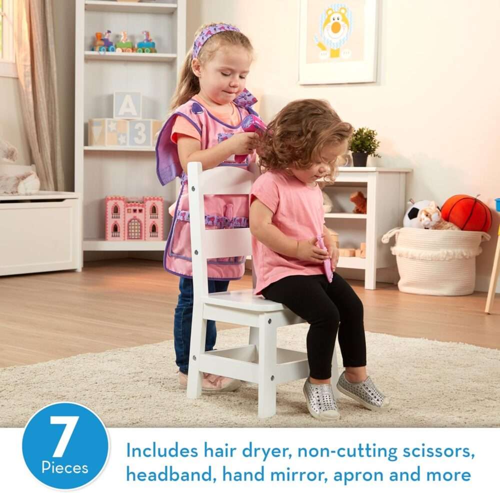 Melissa & Doug Hair Stylist Role Play Costume Dress-Up Set - 7 pcs - Image 4