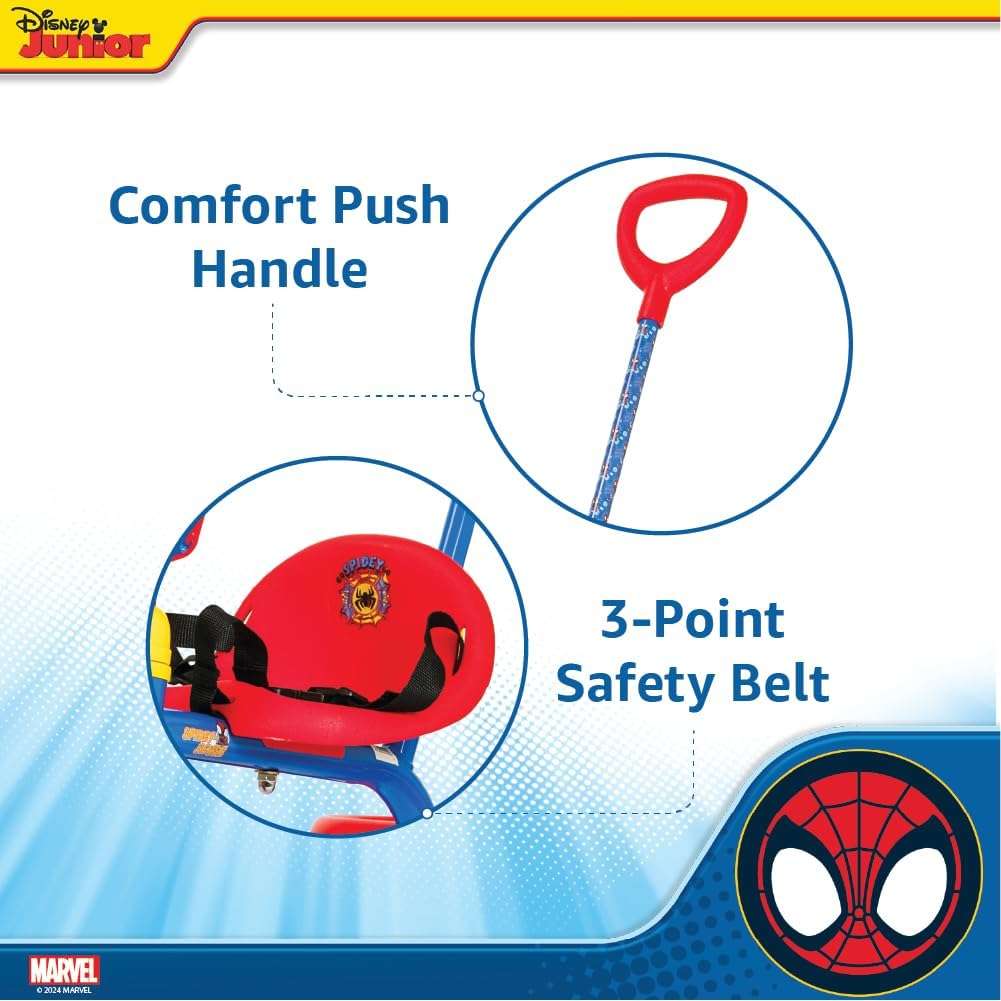Spartan - Marvel Spiderman Tricycle with Pushbar - Image 4