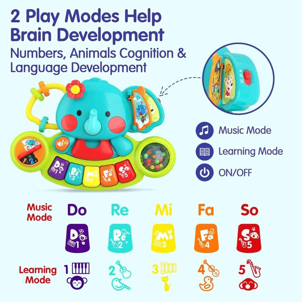 Hola - 2-in-1 Musical Elephant Keyboard - Image 4