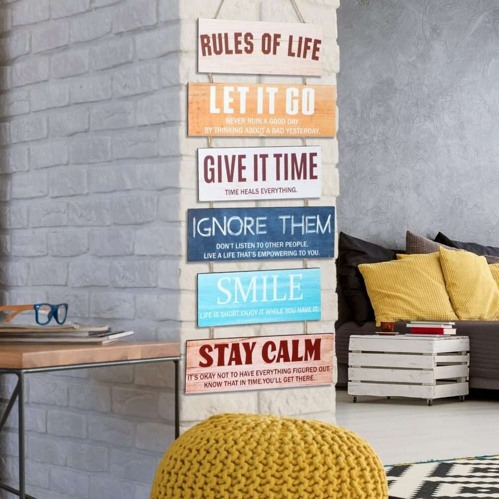 Rules Of Life - Hanging Wood Decoration - Image 4