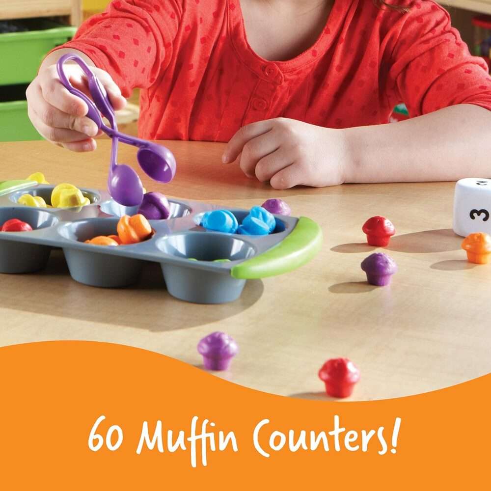 Learning Resources - Mini Muffin Match Math Activity Set - 76 Pieces - Image 4