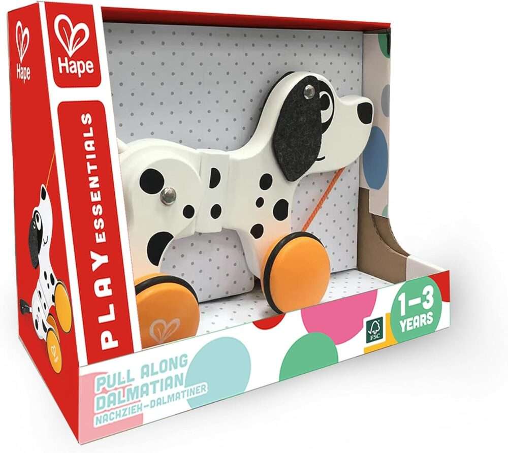 Hape - Wooden Dalmatian Push and Pull Along Toy - Image 5