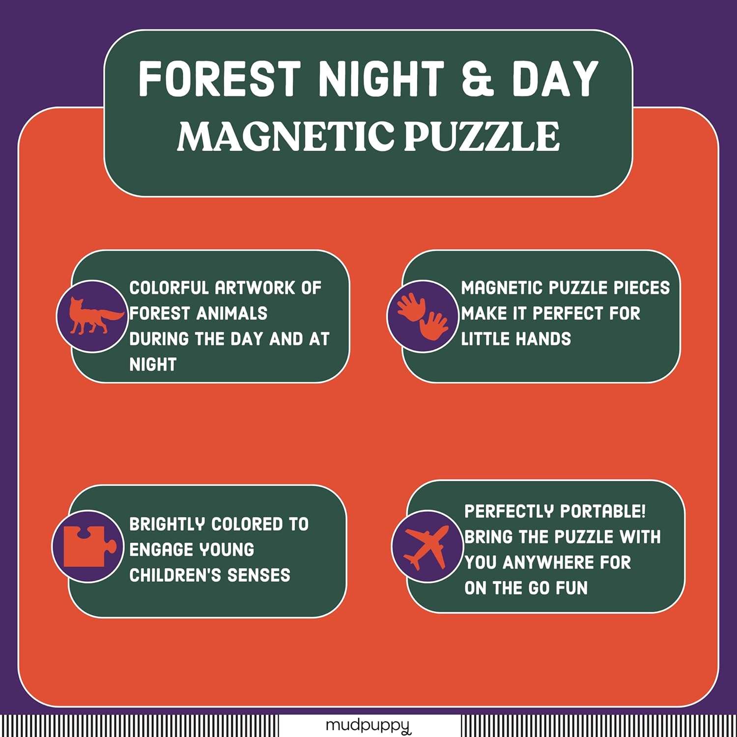 Mudpuppy - Forest Night & Day Magnetic Puzzles - Image 5