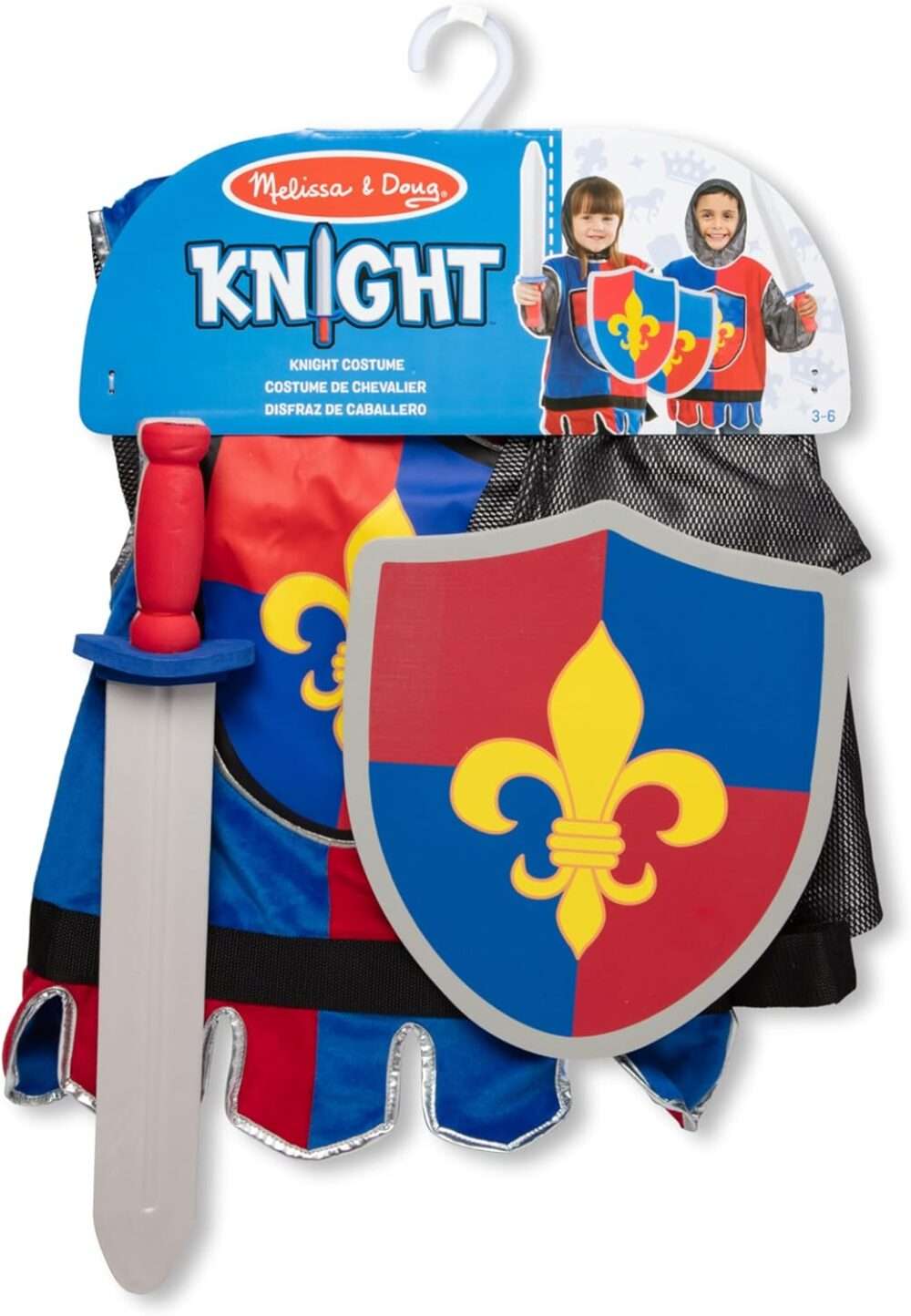 Melissa & Doug Knight Role Play Costume Set - Dress-Up - 4 Pieces - Image 5