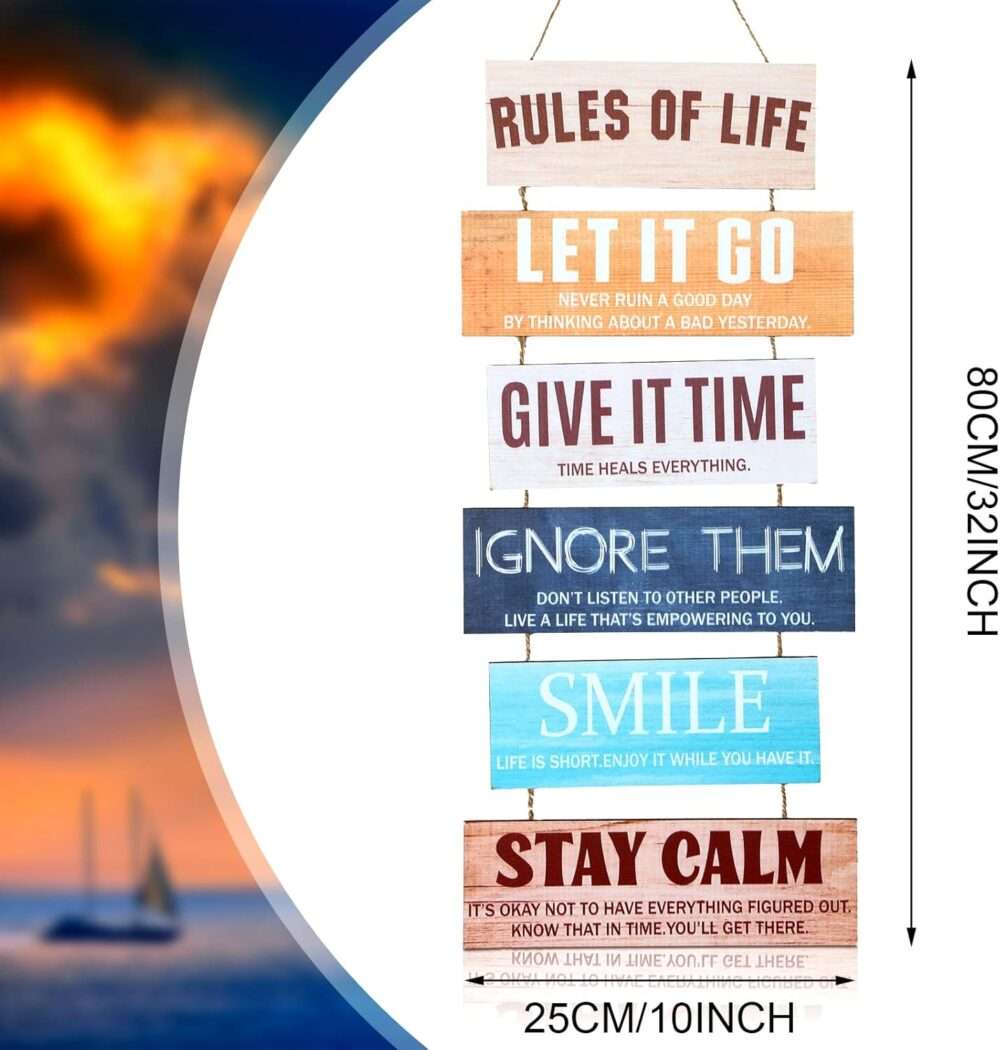 Rules Of Life - Hanging Wood Decoration - Image 7