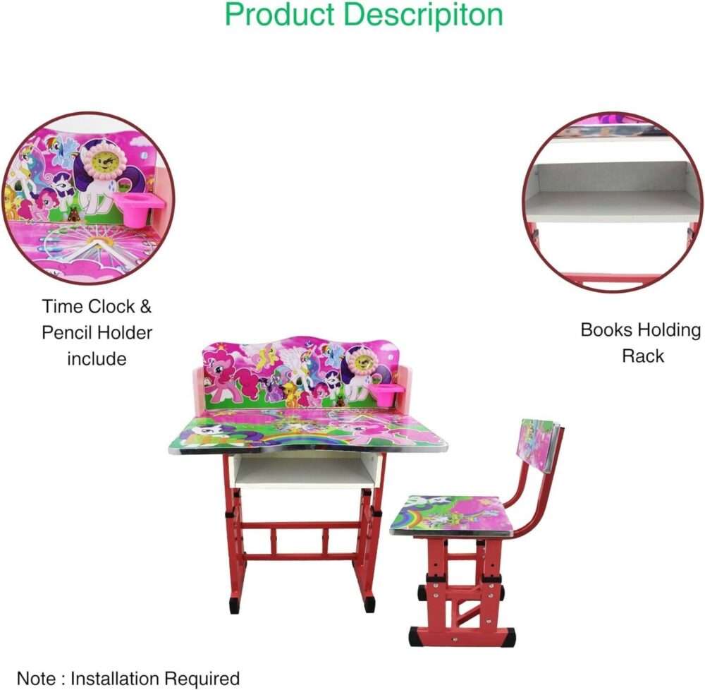 Adjustable Education Study Table And Chair Set For Kids - Image 7