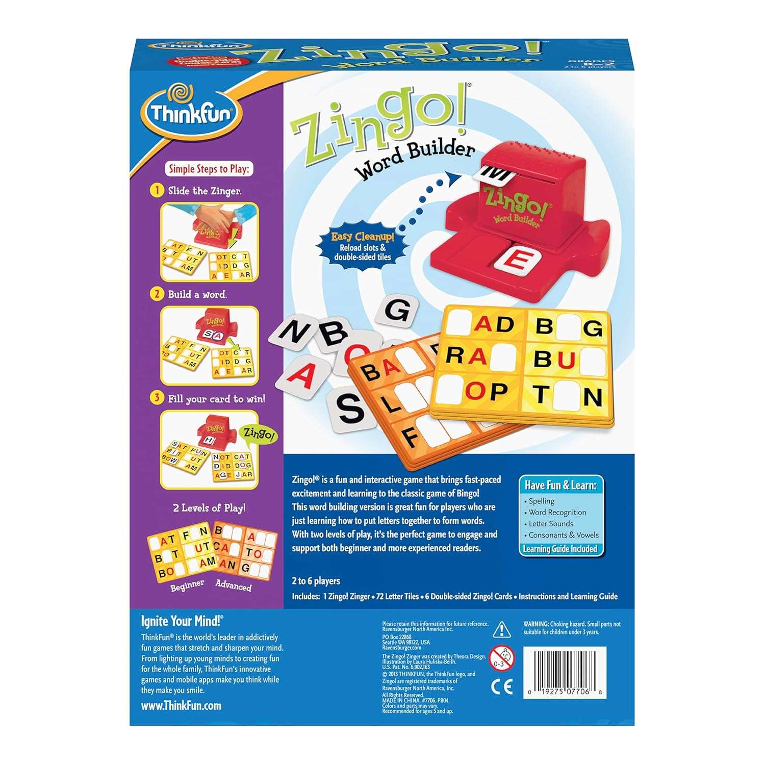 ThinkFun - Zingo Word Builder Early Reading Game - Image 9