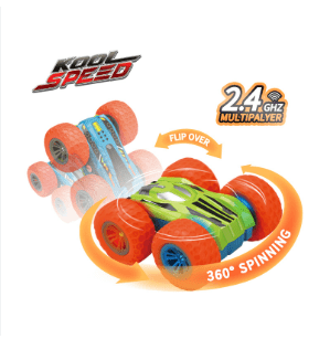 Dihua - 13Cm 2.4G Remote Control Flip Over Stunt Car with Lights - Image 6