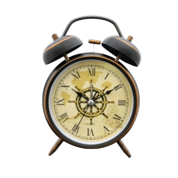 EZ Life Metal Compass Desk Alarm Clock