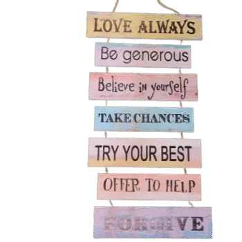 Love Always - Hanging Wood Decoration