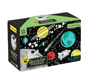 Mudpuppy - Outer Space - 100 Piece Glow in The Dark Jigsaw Puzzle