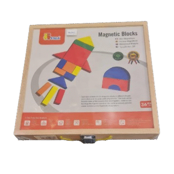 Viga - Magnetic Blocks in Wooden Box 42 Pieces