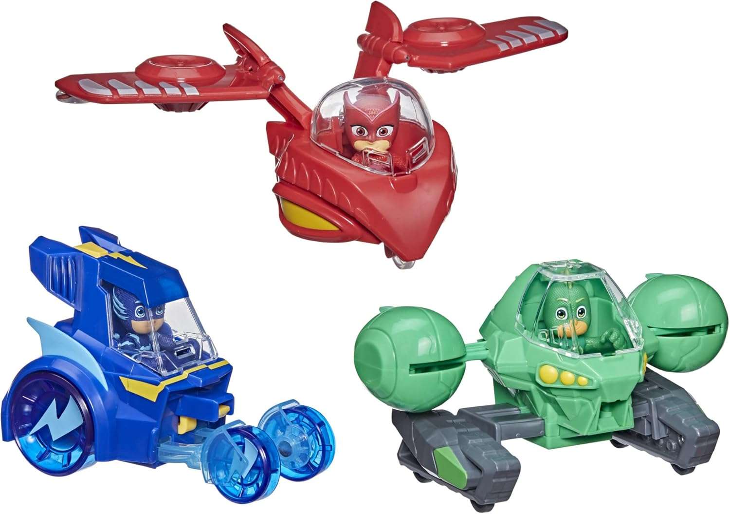 PJ Masks 3-in-1 Combiner Jet - Set with 3 Connecting Cars and Action Figures - Image 2