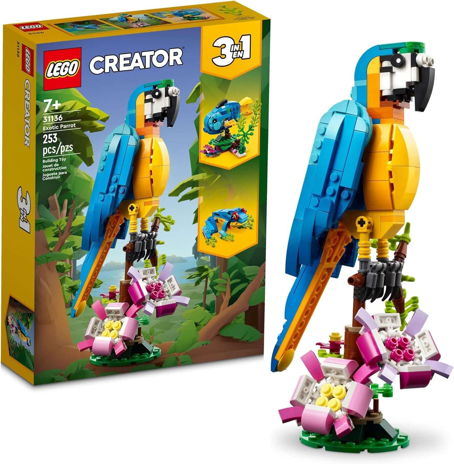 LEGO Creator 3 in 1 Exotic Parrot Building Toy Set - Image 2