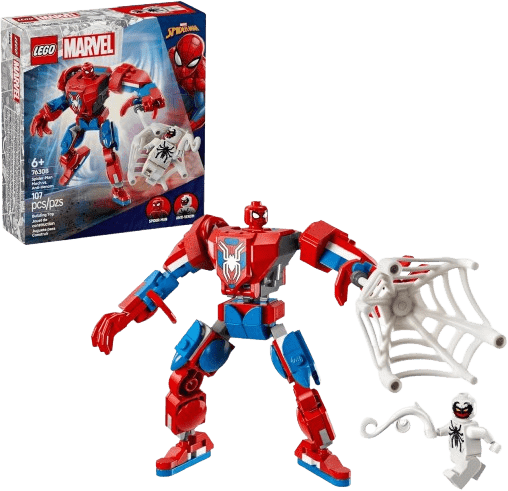 LEGO Marvel Spider-Man Mech vs. Anti-Venom Building Toy Set
