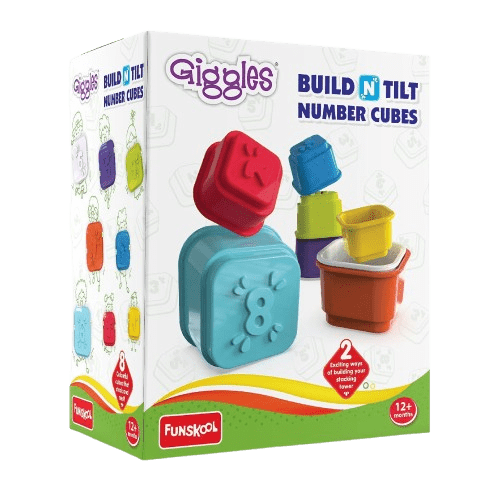 Funskool Giggles - Build N Tilt Number Cubes