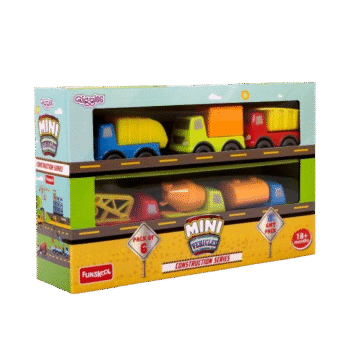 Funskool Giggles - Mini Vehicles-Construction Series Gift Pack of 6 (Combo)