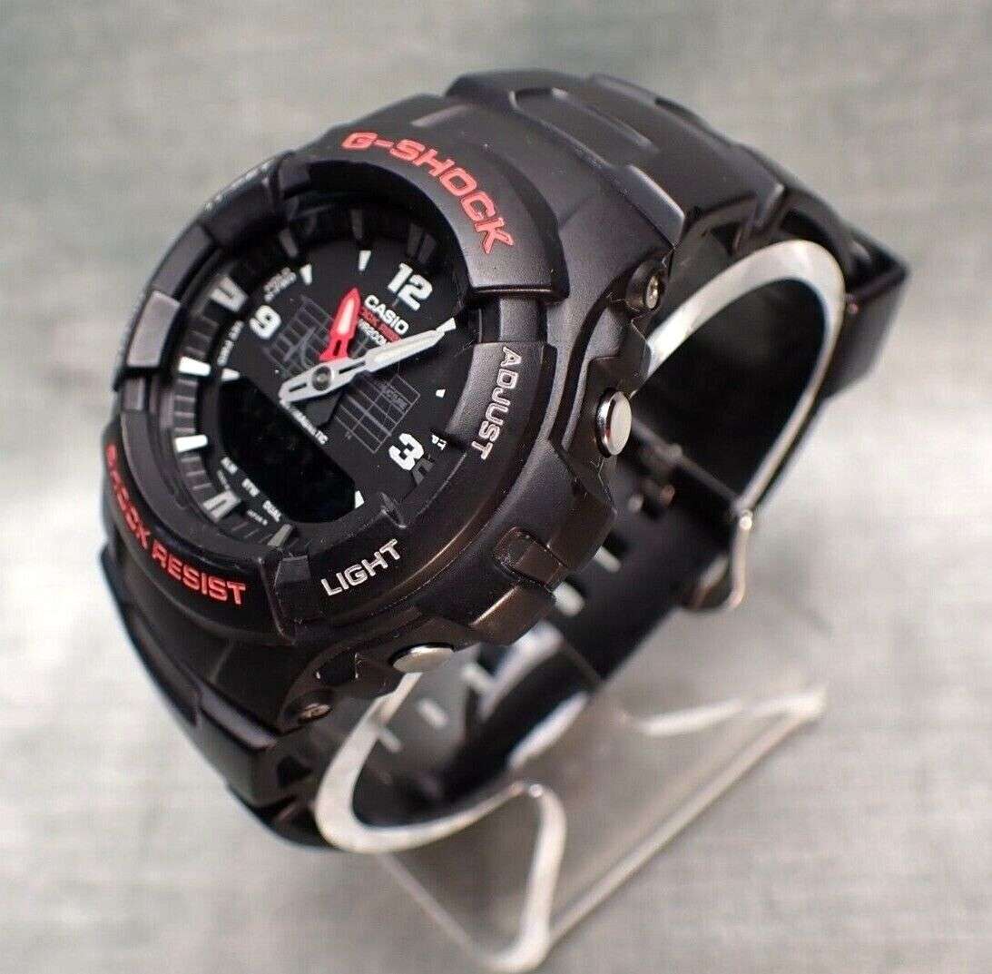 Casio G-100 G-Shock - 200 Meter WR Black Resin Watch Analog/Digital Alarm - Image 3