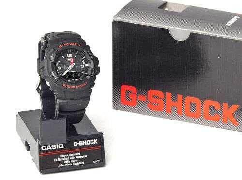Casio G-100 G-Shock - 200 Meter WR Black Resin Watch Analog/Digital Alarm - Image 12