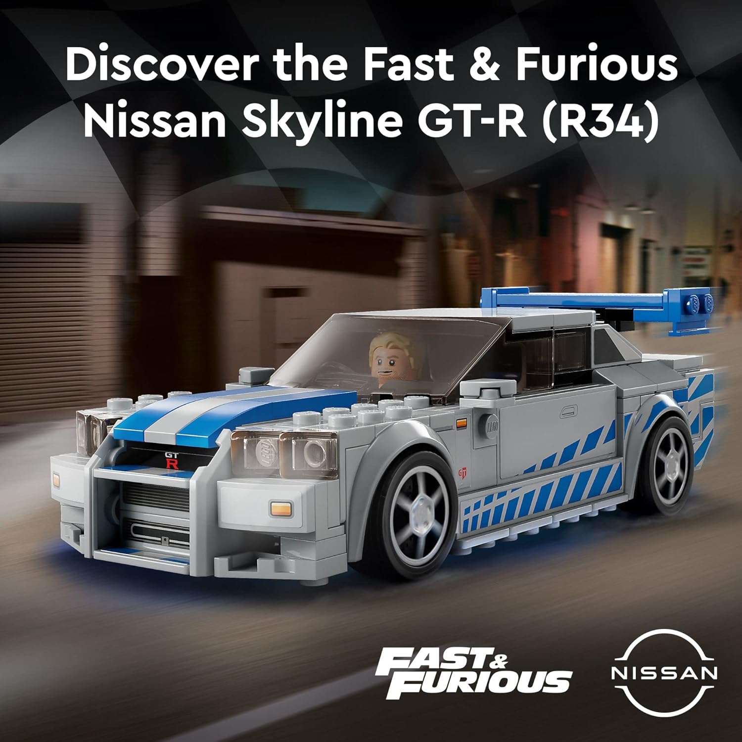 LEGO Speed Champions 2 Fast 2 Furious Nissan Skyline GT-R (R34) - Image 3