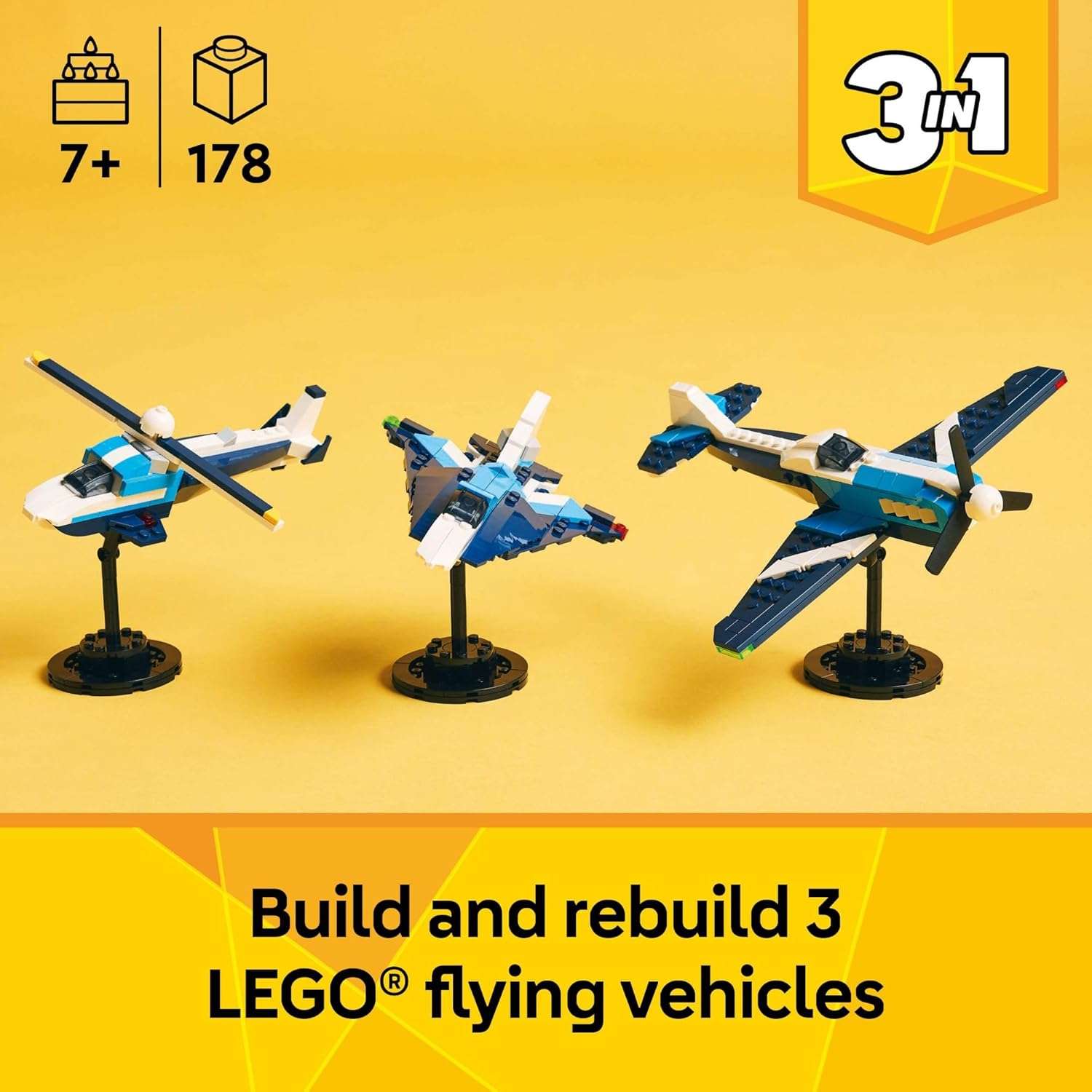 LEGO Creator 3 in 1 Aircraft Race Plane Toy - Image 3