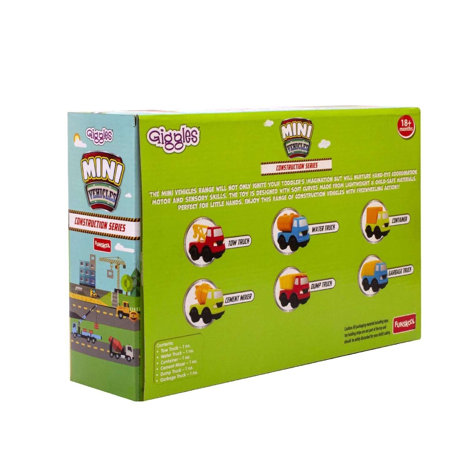 Funskool Giggles - Mini Vehicles-Construction Series Gift Pack of 6 (Combo) - Image 3