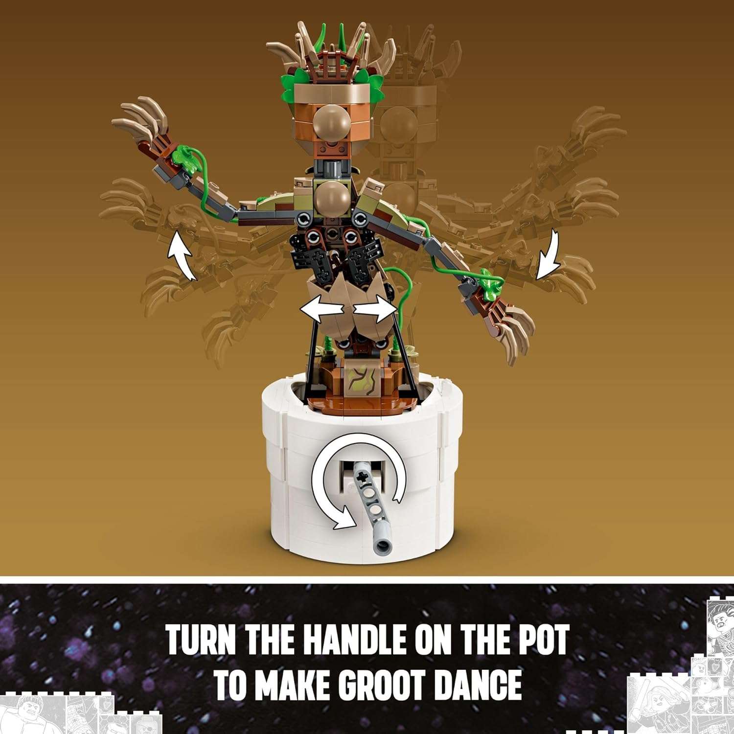 LEGO Marvel Dancing Groot, Guardians of The Galaxy Toy - Image 4