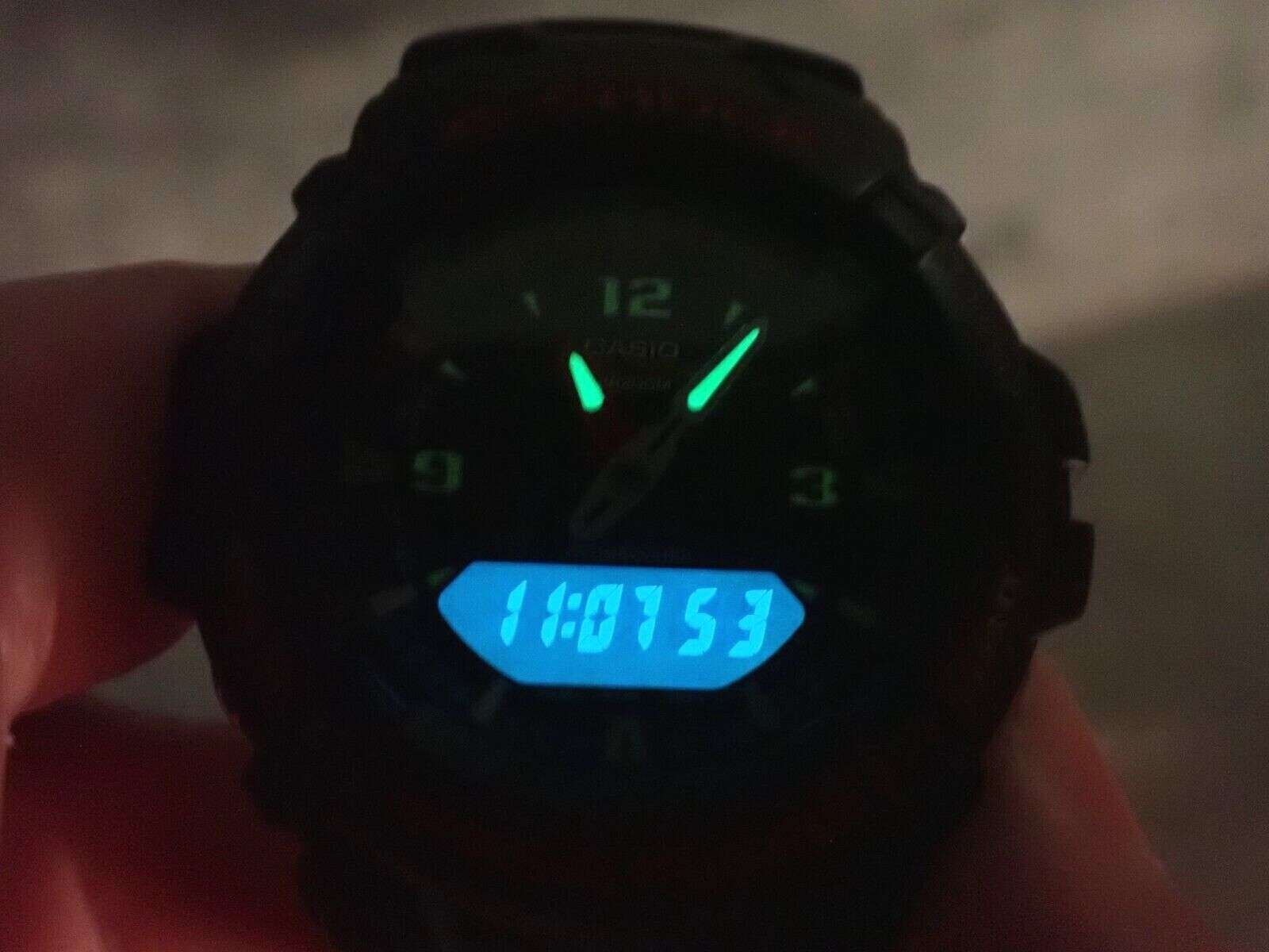 Casio G-100 G-Shock - 200 Meter WR Black Resin Watch Analog/Digital Alarm - Image 5