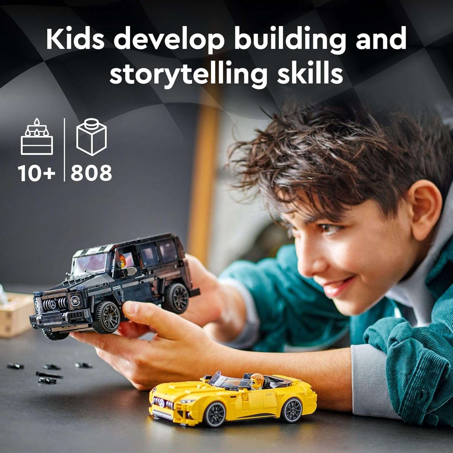 LEGO Speed Champions Mercedes-AMG G 63 & Mercedes-AMG SL 63 F1 Toy Car - Image 6