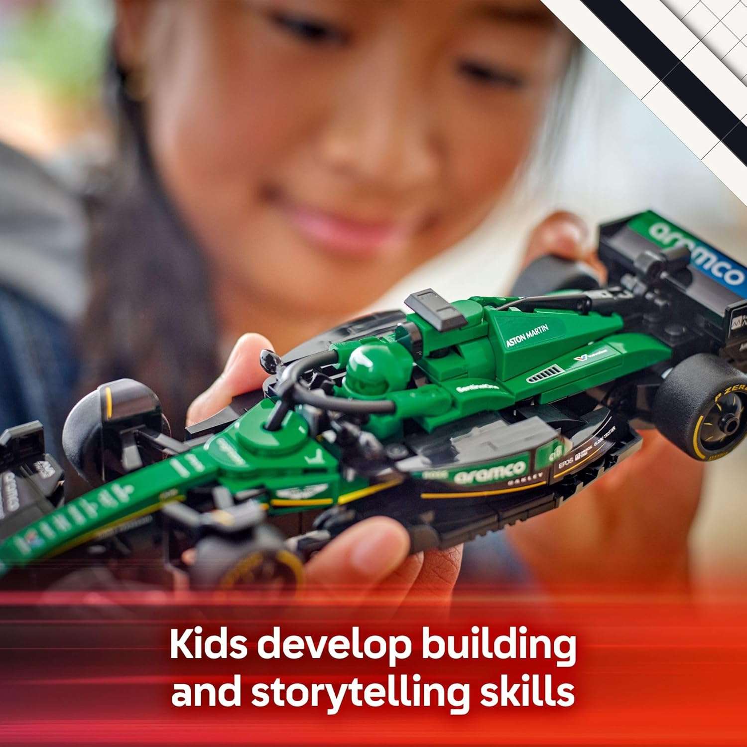 LEGO Speed Champions Aston Martin Aramco F1 AMR24 Race Car Toy - Image 6