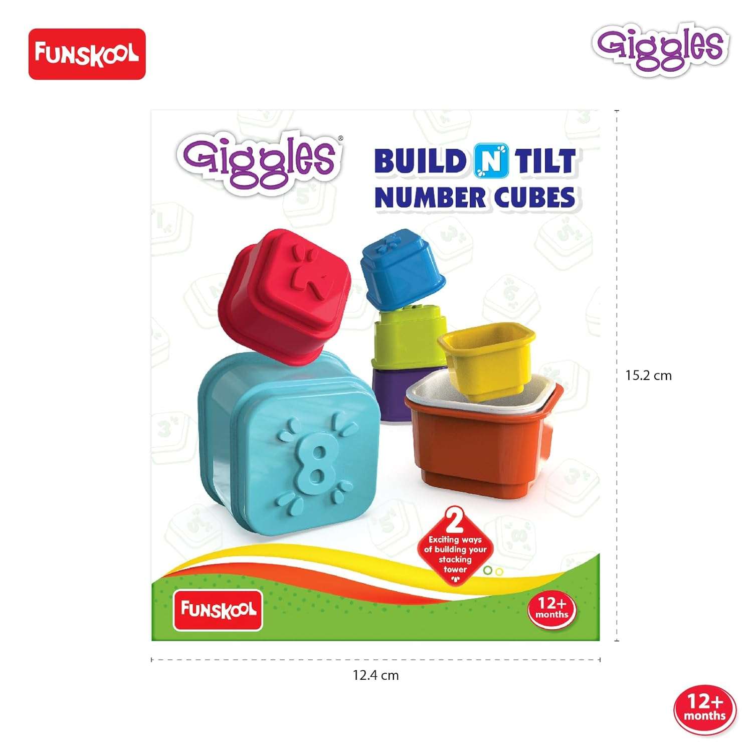 Funskool Giggles - Build N Tilt Number Cubes - Image 6