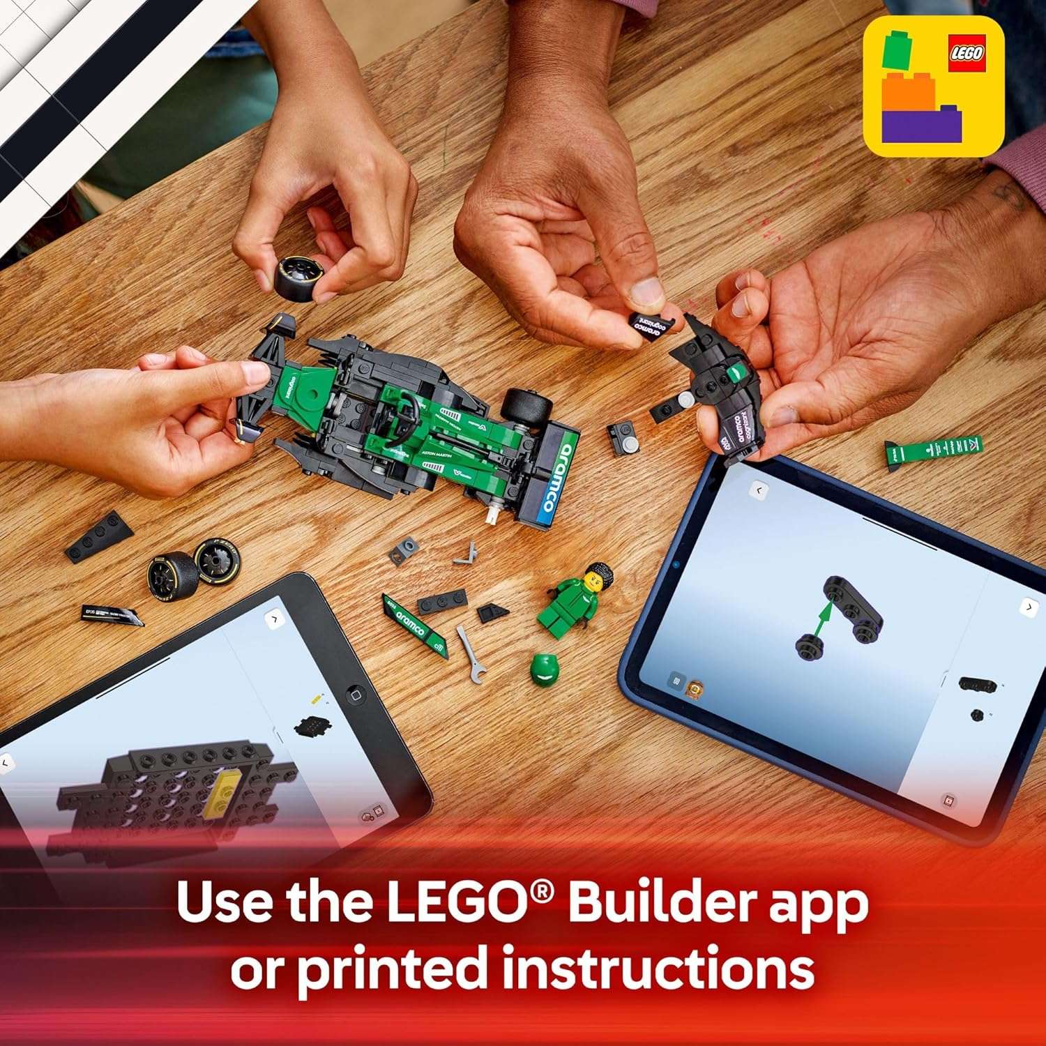 LEGO Speed Champions Aston Martin Aramco F1 AMR24 Race Car Toy - Image 7