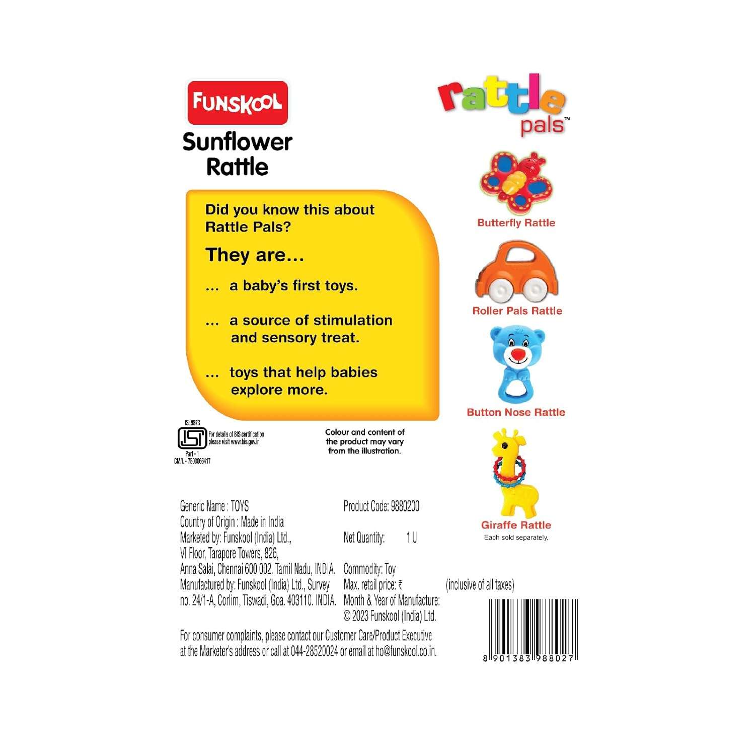 Funskool Giggles - Sunflower Rattle - Image 7
