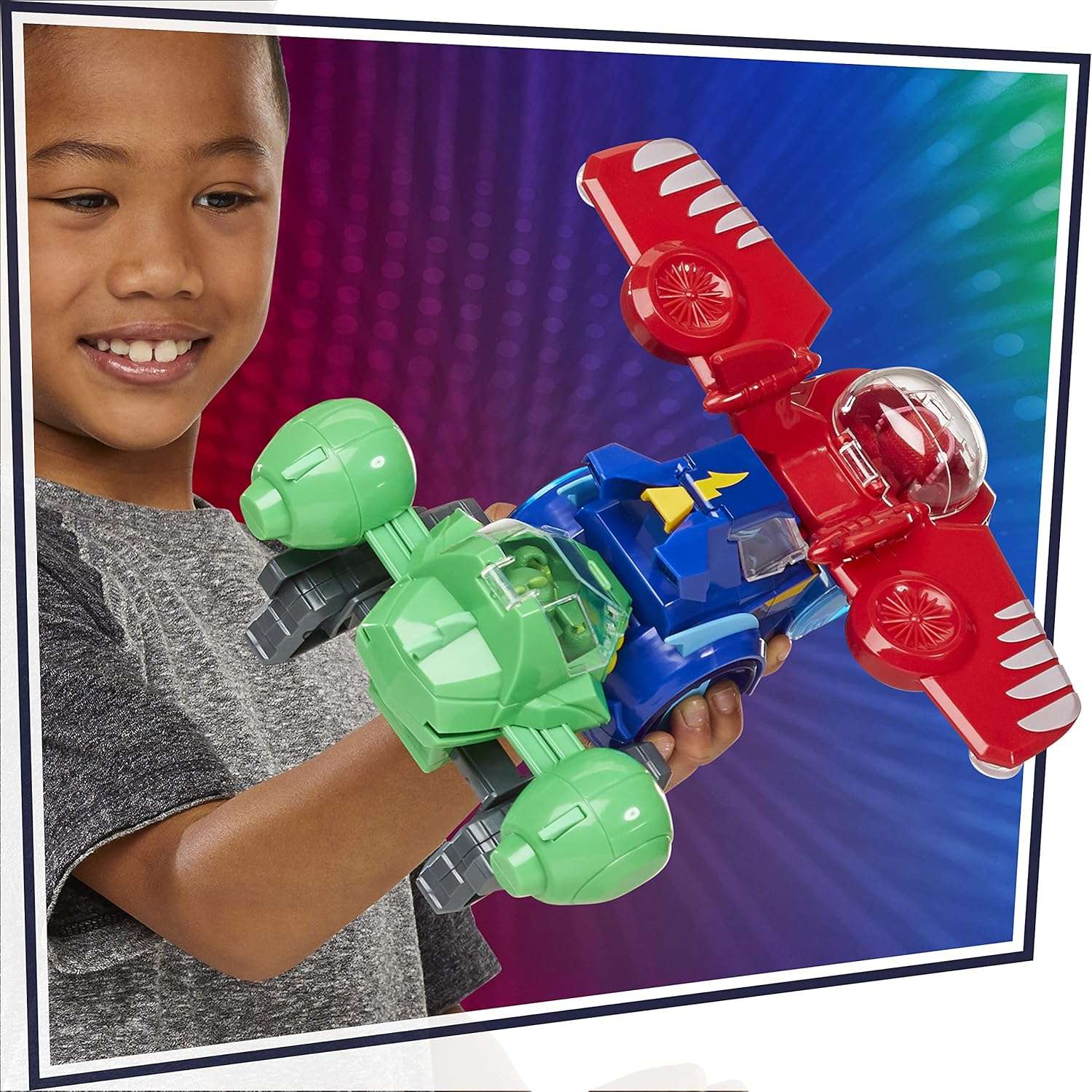 PJ Masks 3-in-1 Combiner Jet - Set with 3 Connecting Cars and Action Figures - Image 10