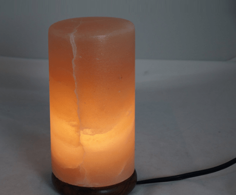 Cylinder Shape Salt Lamp with LED Bulb - Image 3