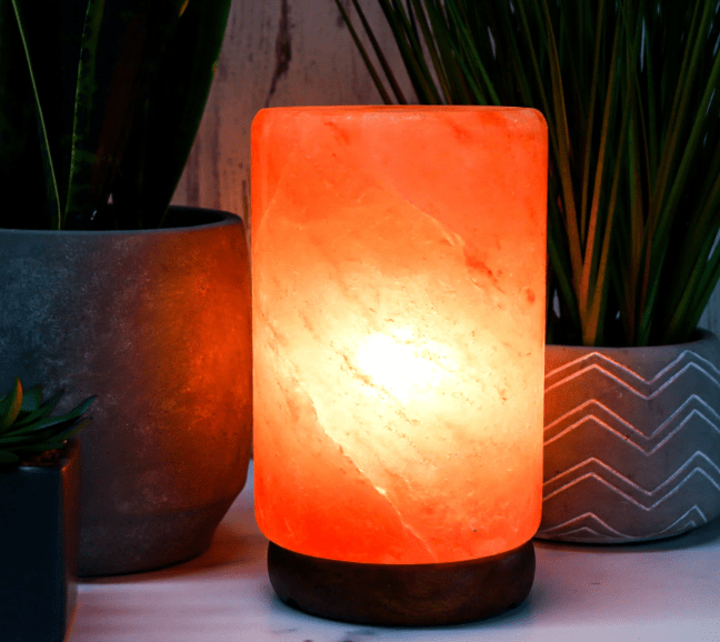 Cylinder Shape Salt Lamp with LED Bulb - Image 10