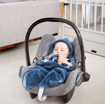 Snoozebaby - Wrap Blanket Trendy Wrapping (80x80cm) - Midnight Blue - Image 4