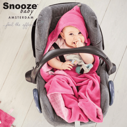 Snoozebaby - Wrap Blanket Trendy Wrapping (80x80cm) - Dusty Rose - Image 2