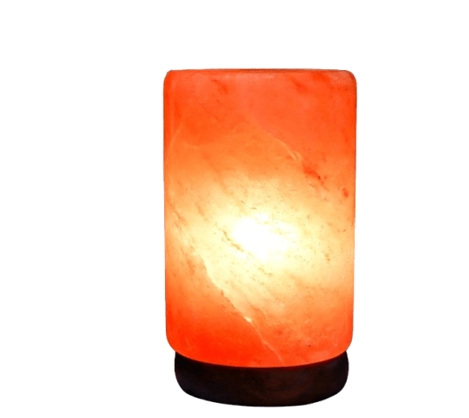 Cylinder Shape Salt Lamp with LED Bulb