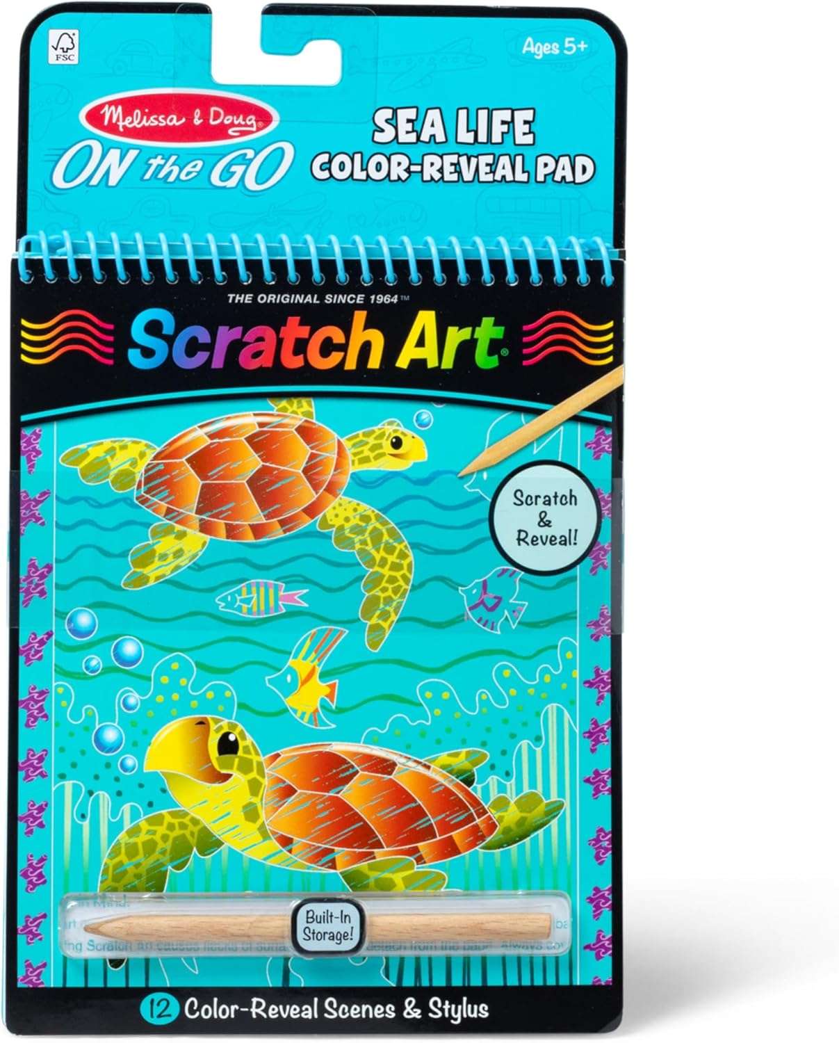 Melissa & Doug - On The Go - Scratch Art - Sea Life - Image 3