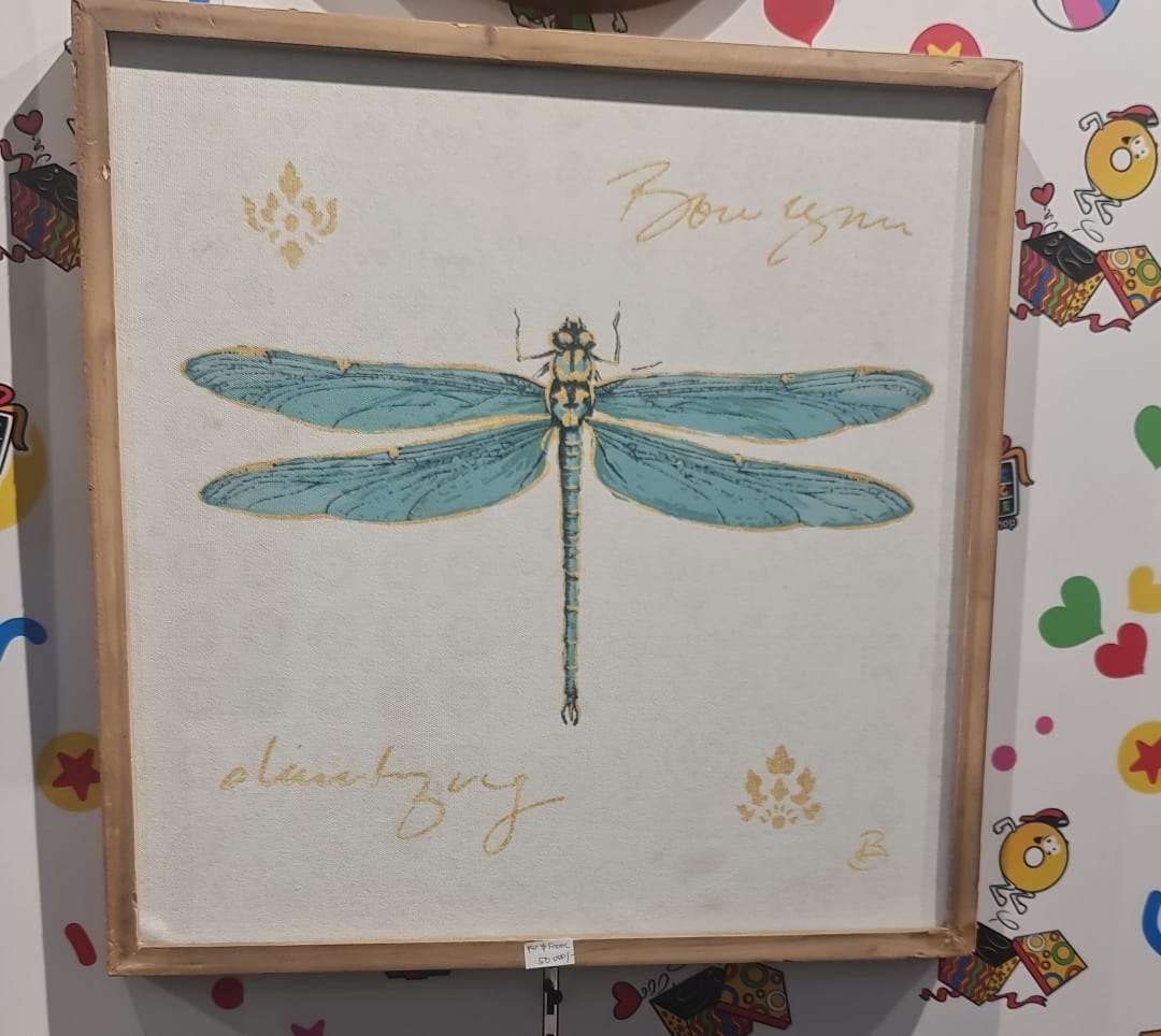 Fir & Fabric Wall Art with Dragonfly Pattern Style - Image 2
