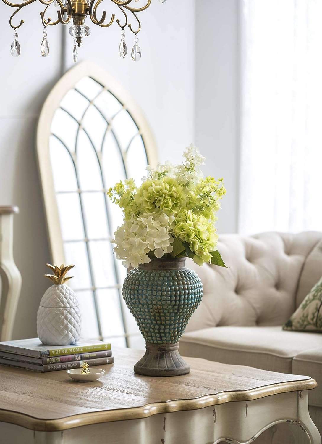 Creative Co-Op - White Bowl with Gold Pineapple Jewelry Holder - Image 5