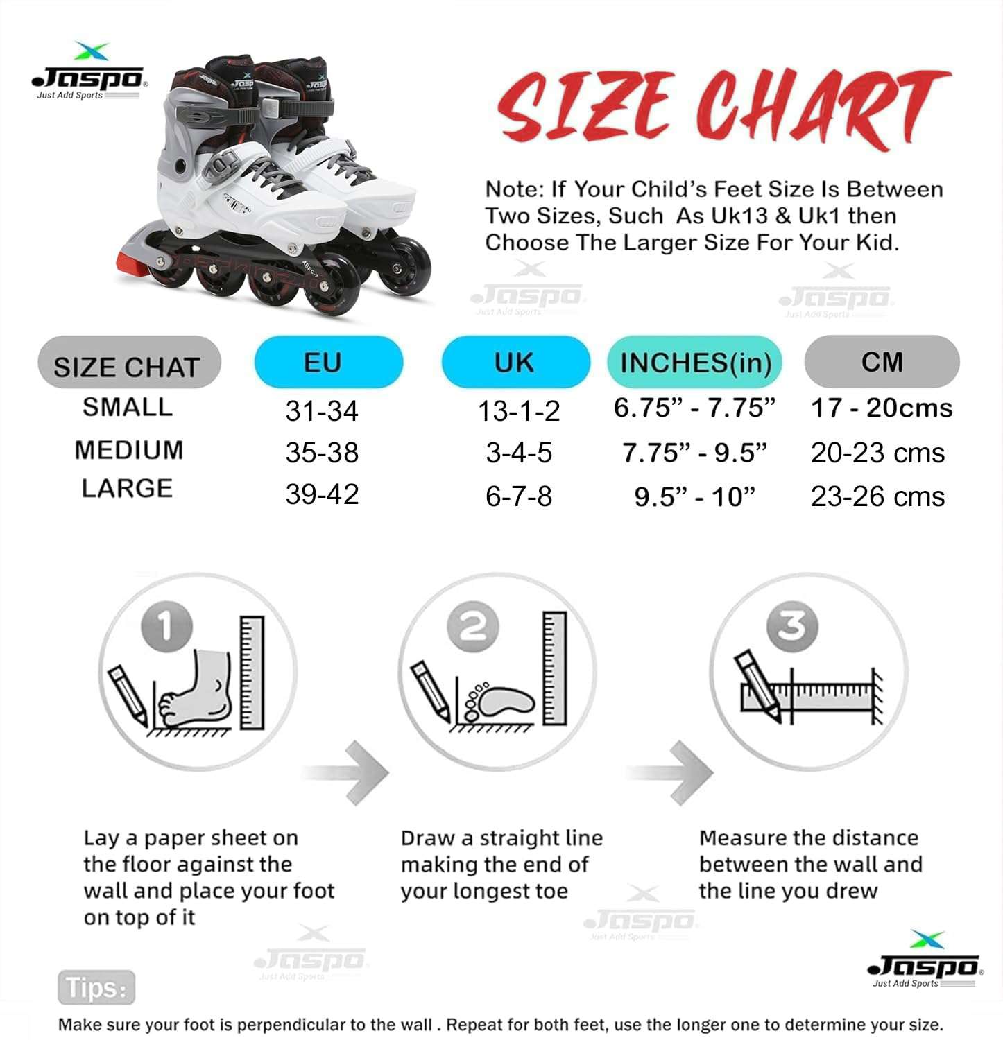 JASPO Sparkle 2.0 Adjustable Inline Roller Skates for Kids & Youth – Small/Medium/Large - Image 6